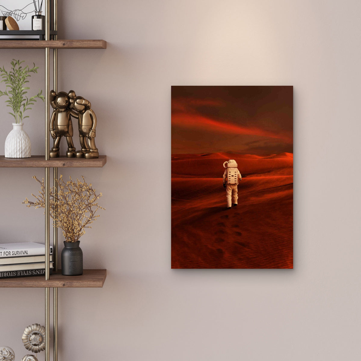 Alone On The Red Planet Metal Print Ready to Hang