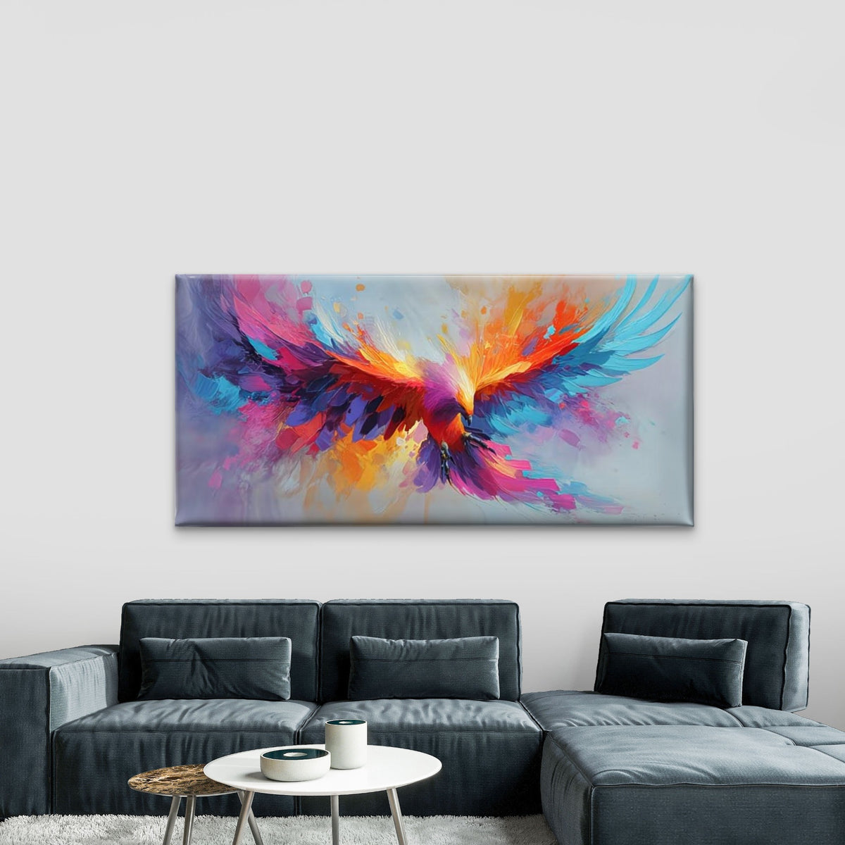 Featuring Colorful Wings Wall Art Canvas Office Home Room Framed 120x60cm