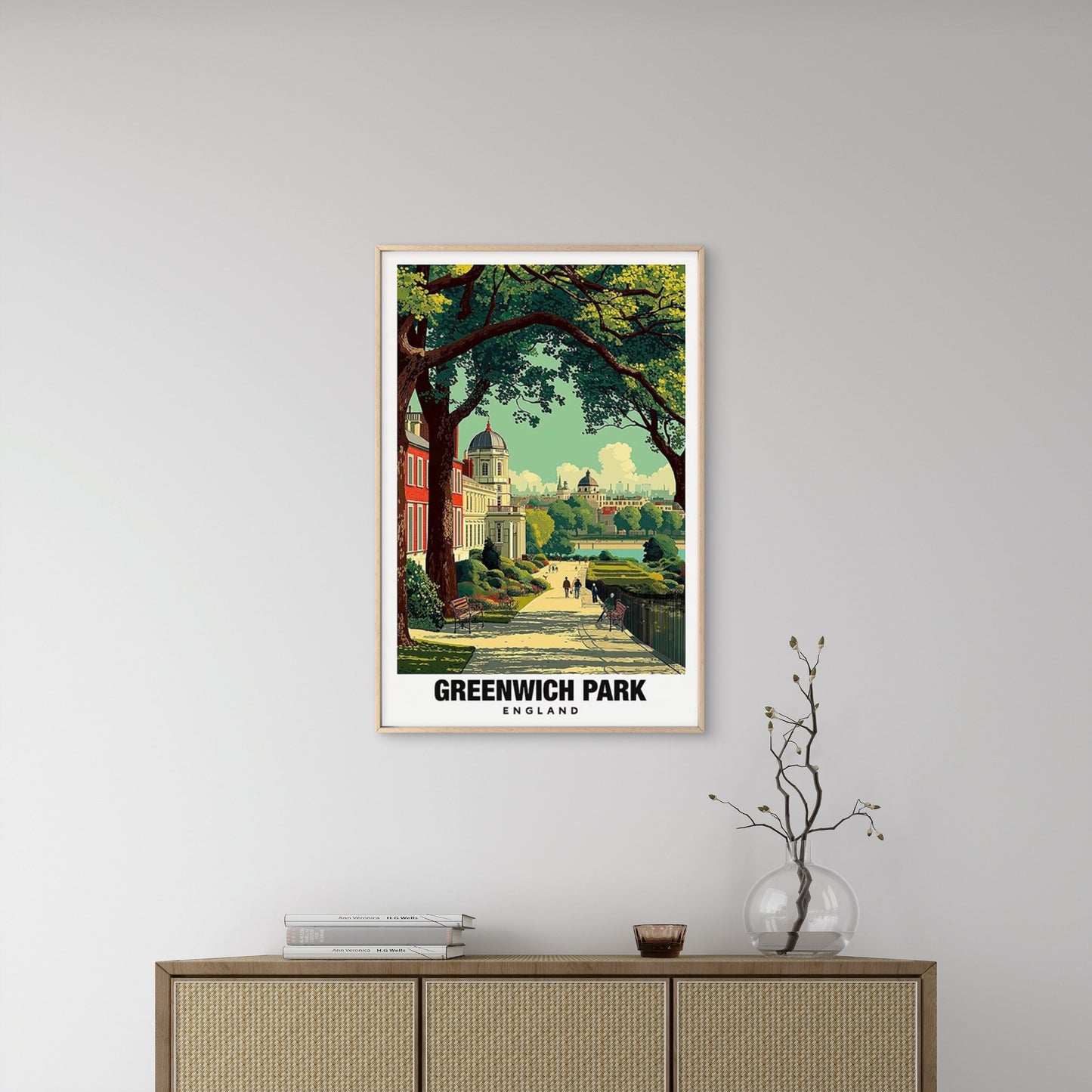 Greenwich Park England Vintage Travel Poster Print Wall Art