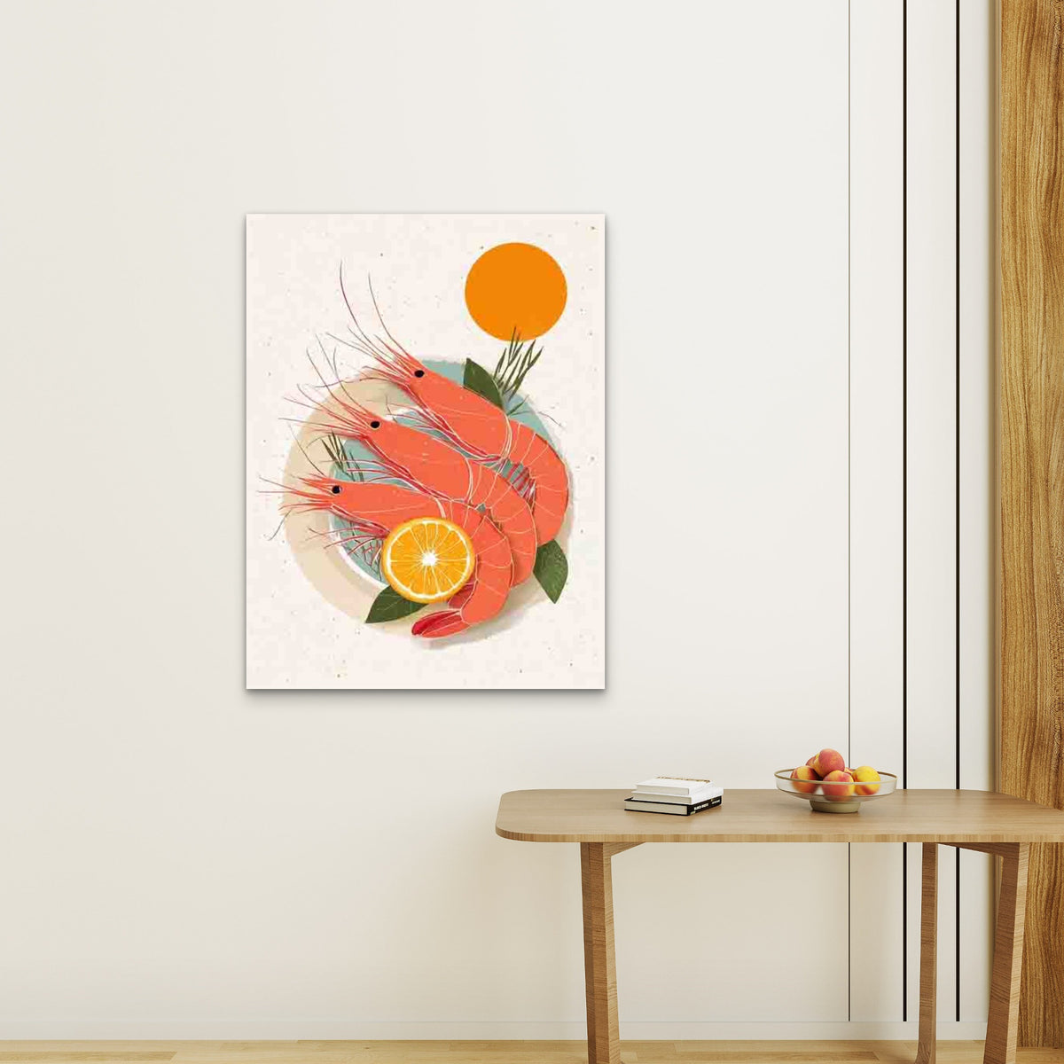 Red Shrimp Frutti Di Metal 40x60cm Print Ready to Hang