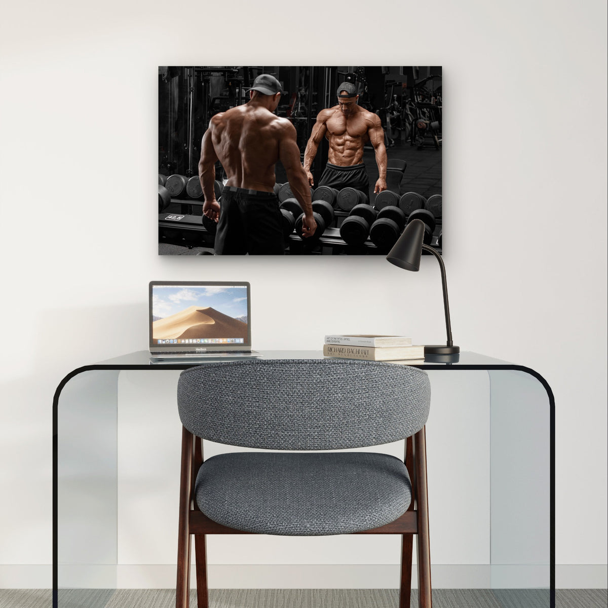 Bodybuilding Back Abs Workout Pic 5mm Plastic Poster Ready to Hang 90x60cm