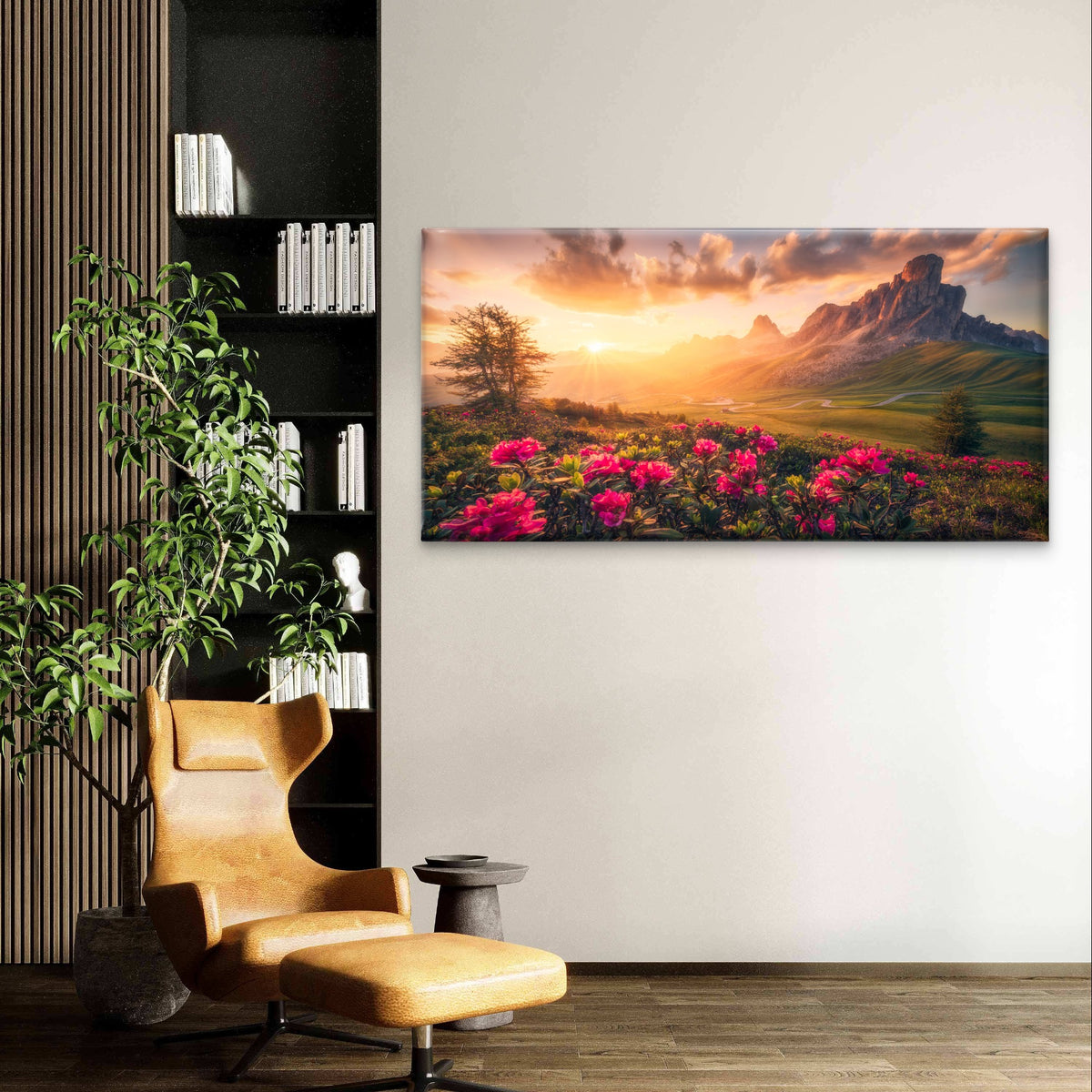 Passo Di Giau Dolomites Italy Peak Wall Art Canvas Office Home Framed 120x60cm