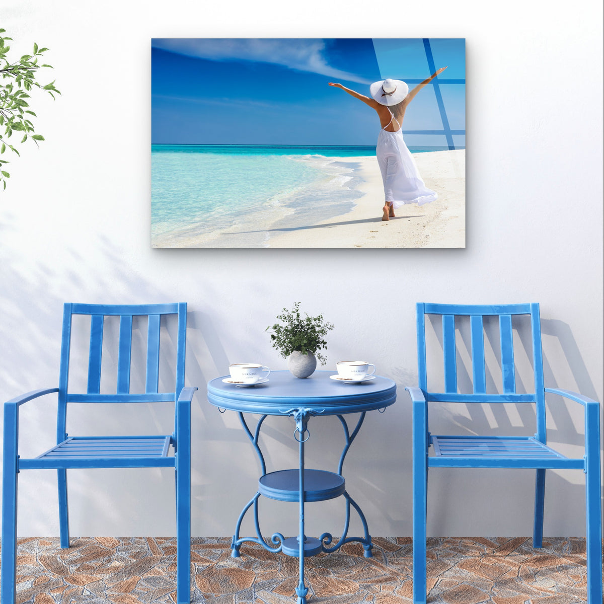 Sunny Tropical Ocean Paradise Beach Acrylic Glass Printing Wall Art Australian Made Quality