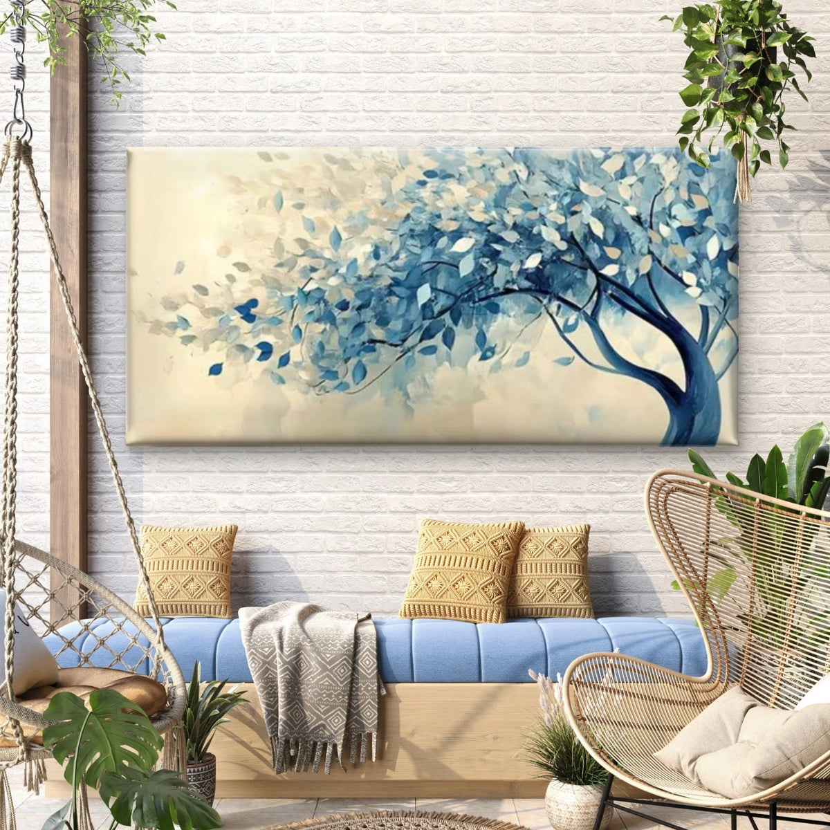 Tropical Beach Sunset with Palm Wall Art Canvas Office Home Room Framed 120x60cm