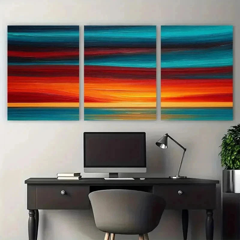 3pcs Modern Minimalist Impressionist Perfect Wall Art Set Canvas Framed 50x70cm - High Quality Print 100% Australian Made Wall Canvas Ready to Hang