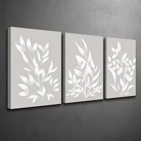 3pcs Abstract Botanical Watercolor Boho Chic Canvas Framed 60x90cm - High Quality Print 100% Australian Made Wall Canvas Ready to Hang