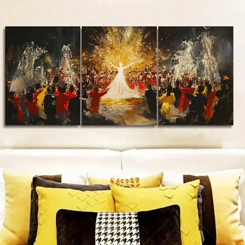 3pcs Depicting an Opera Scene Wall Art Canvas Unframed - High Quality Print 100% Australian Made Wall Canvas