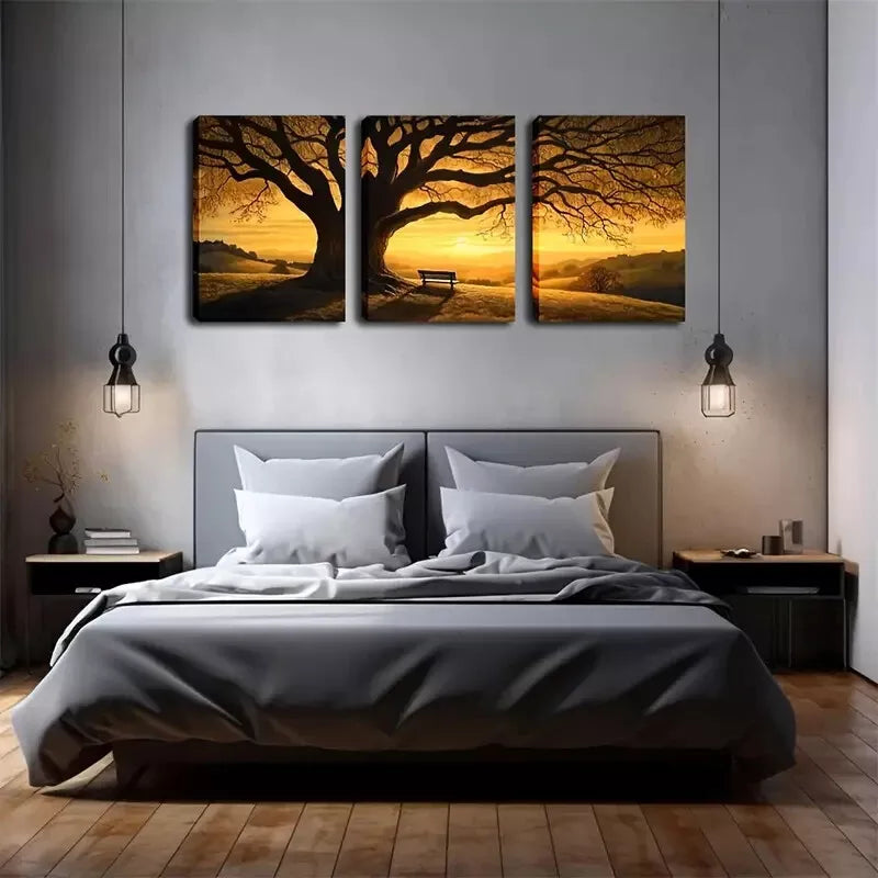 3pcsRustic Coastal Landscape Wall Art Set Canvas Framed 50x70cm - High Quality Print 100% Australian Made Wall Canvas Ready to Hang - Bella Home Decor