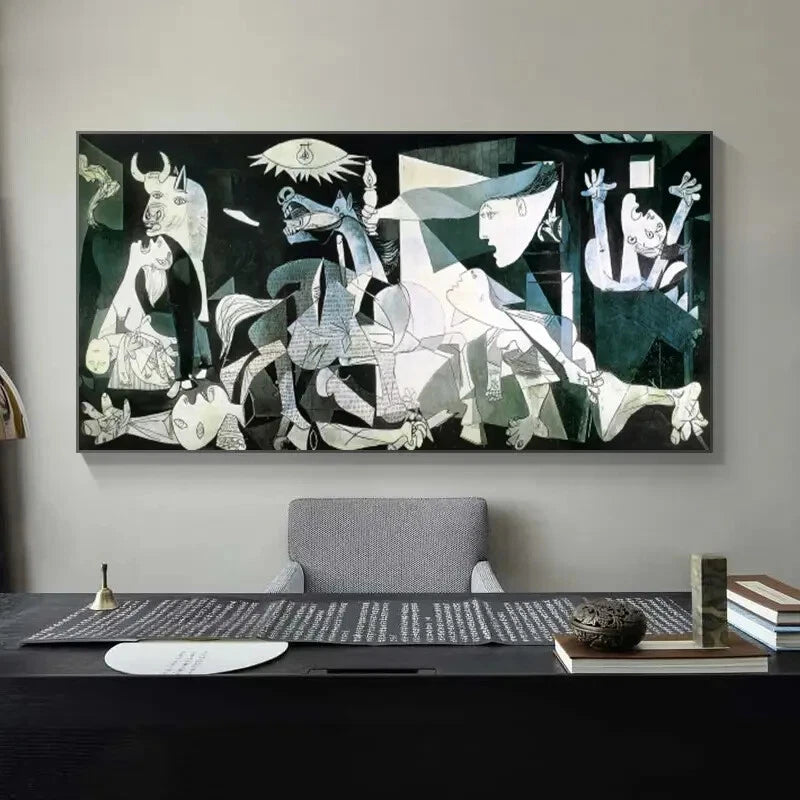 Pablo Picasso Guernica wall canvas office home room framed 120x60cm