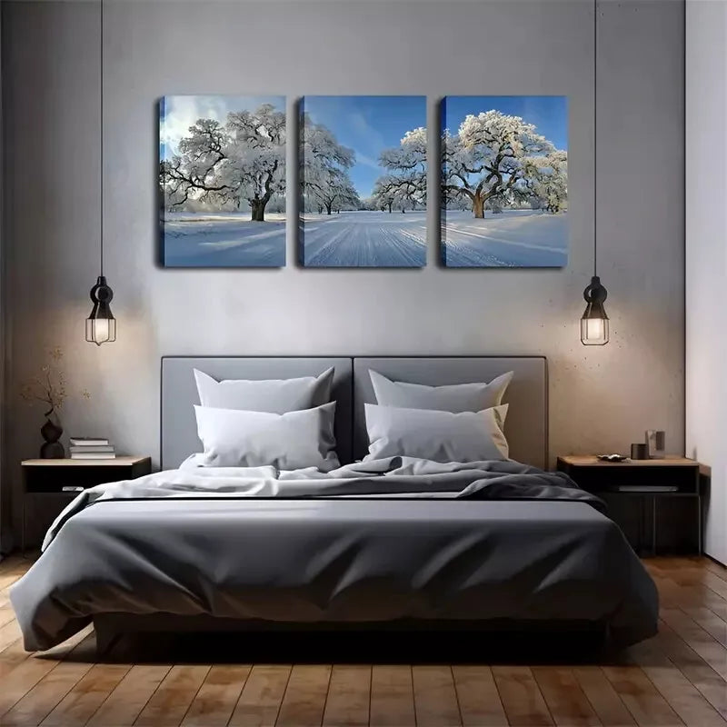 3pcsRustic Coastal Landscape Wall Art Set Canvas Framed 50x70cm - High Quality Print 100% Australian Made Wall Canvas Ready to Hang - Bella Home Decor