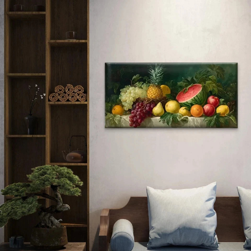 Tropical Pineapple Wall Art Canvas Office Home Room Framed 120x60cm