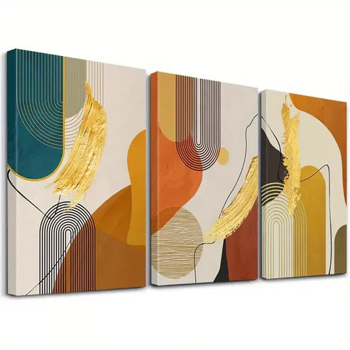 3pcs Luxury Abstract Line Canvas Framed 60x90cm - High Quality Print 100% Australian Made Wall Canvas Ready to Hang