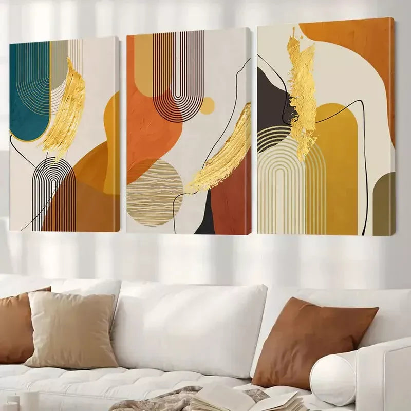 3pcs Luxury Abstract Line Canvas Framed 40x60cm - High Quality Print 100% Australian Made Wall Canvas Ready to Hang