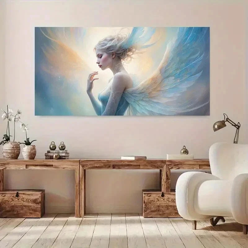 Majestic Art Angel Women wall canvas office home room framed 120x60cm