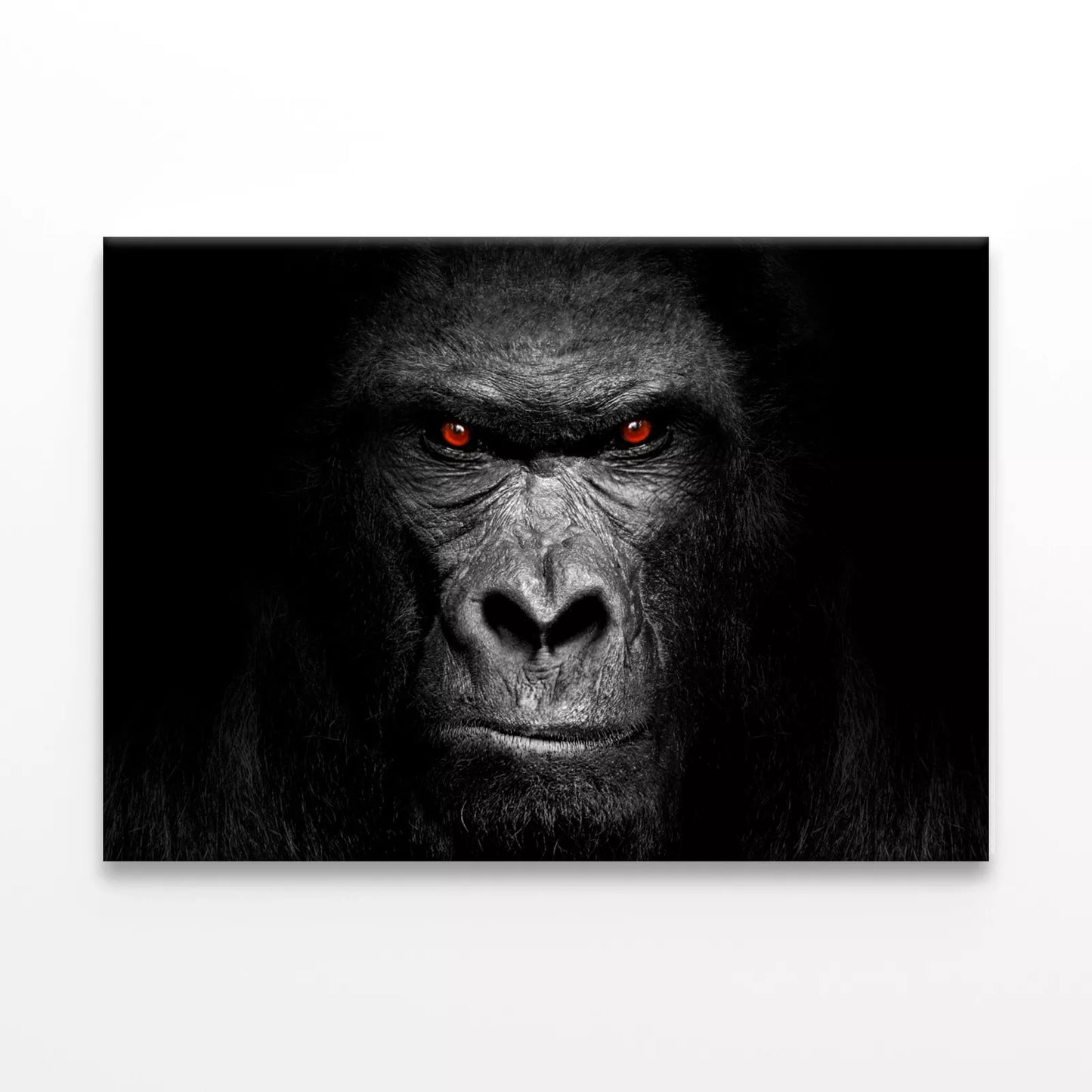 Black & White Gorilla Face Wall Art Decor 100% Australian Made