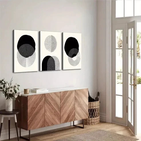 3pcs Abstract Geometric Canvas Framed 60x90cm - High Quality Print 100% Australian Made Wall Canvas Ready to Hang