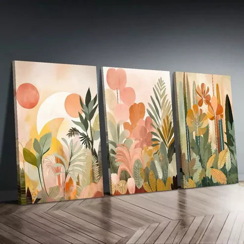 3pcs Bohemian Chic 3pcs Canvas Framed 60X90cm - High Quality Print 100% Australian Made Wall Canvas Ready to Hang