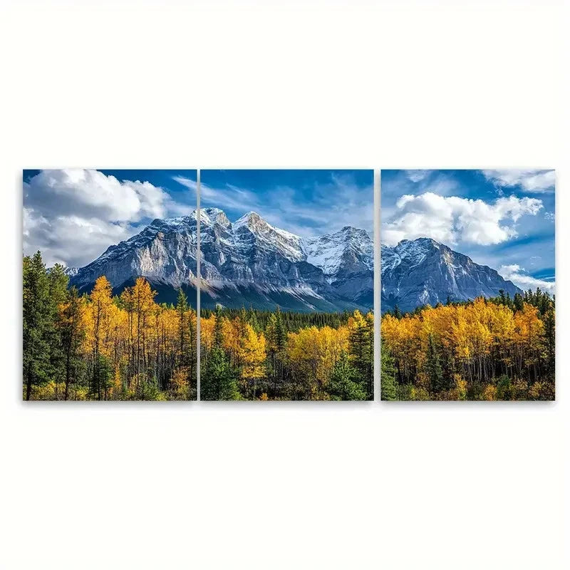 3pcs Banff National Park Alberta Canada Travel Wall Art Set Canvas Framed 40x60cm - High Quality Print 100% Australian Made Wall Canvas Ready to Hang
