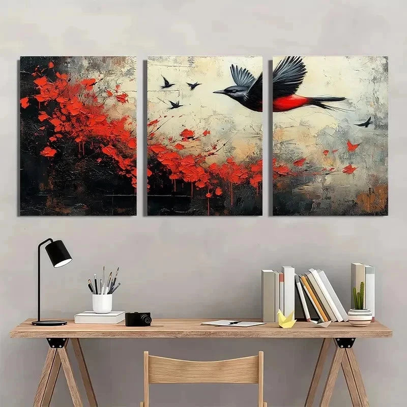 3pcs Modern Contemporary Giclée Perfect Wall Art Set Canvas Framed 40x60cm - High Quality Print 100% Australian Made Wall Canvas Ready to Hang