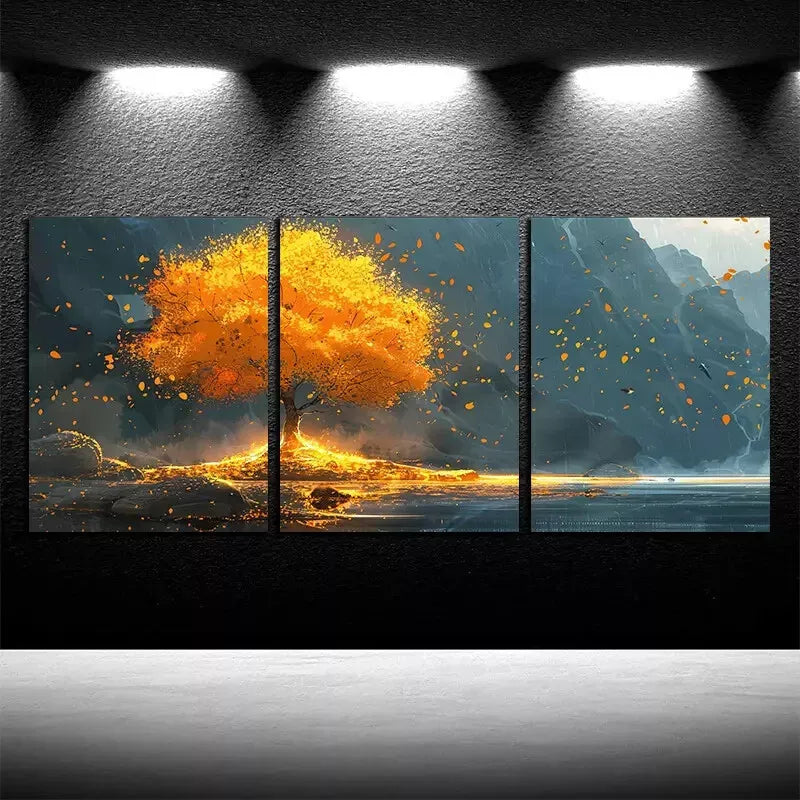 3pcs Beautiful Autumn & Mountain Canvas Framed 40x60cm - High Quality Print 100% Australian Made Wall Canvas Ready to Hang