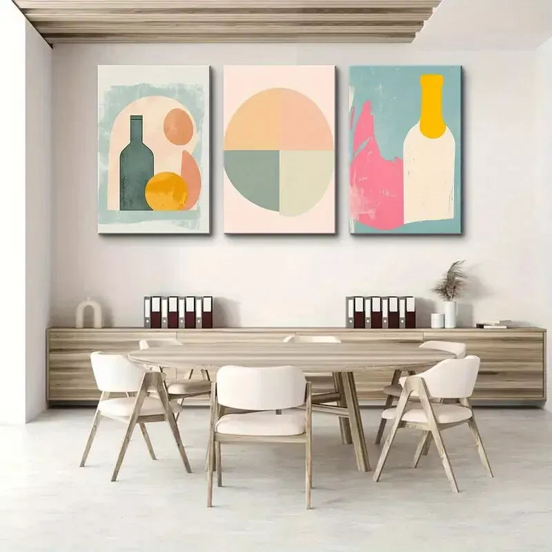 3pcs Fashion Abstract Wall Art Canvas Framed 40x60cm - High Quality Print 100% Australian Made Wall Canvas Ready to Hang
