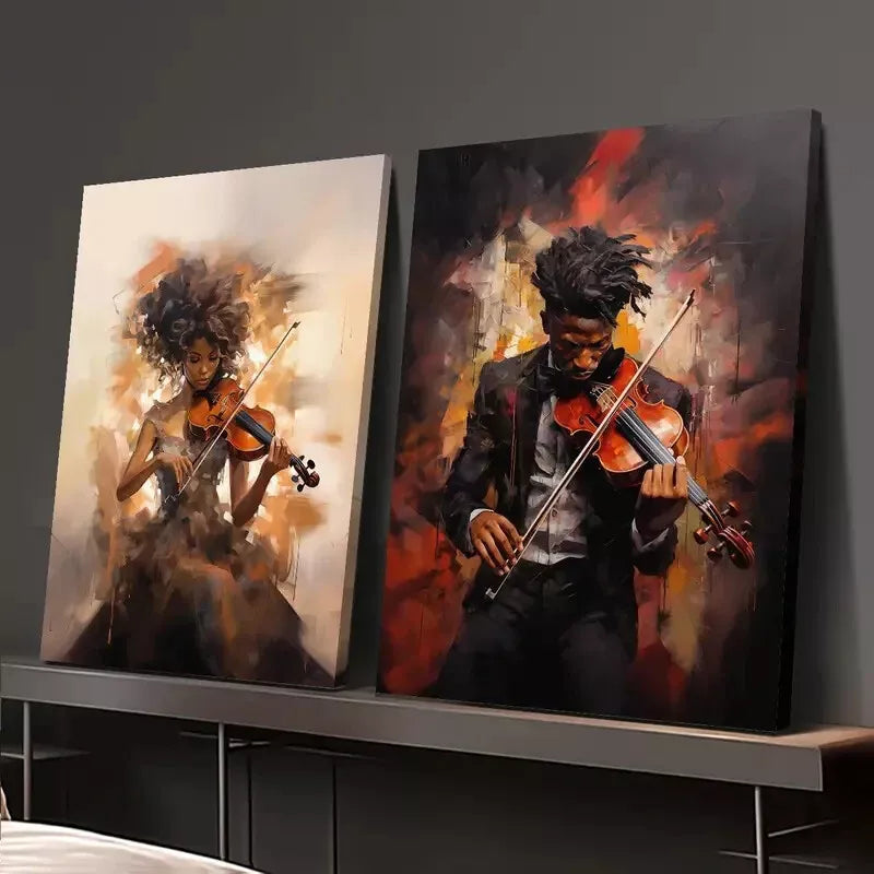 2pcs Victorian Style, Black Culture Canvas Framed 50x75cm - High Quality Print 100% Australian Made Wall Canvas Ready to Hang