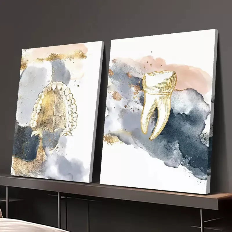 2pcs Decorative Painting, Abstract Texture Painting Canvas Framed 50x75cm - High Quality Print 100% Australian Made Wall Canvas Ready to Hang