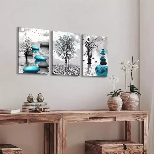 3pcs Black & White Abstract Canvas Framed 60x90cm - High Quality Print 100% Australian Made Wall Canvas Ready to Hang