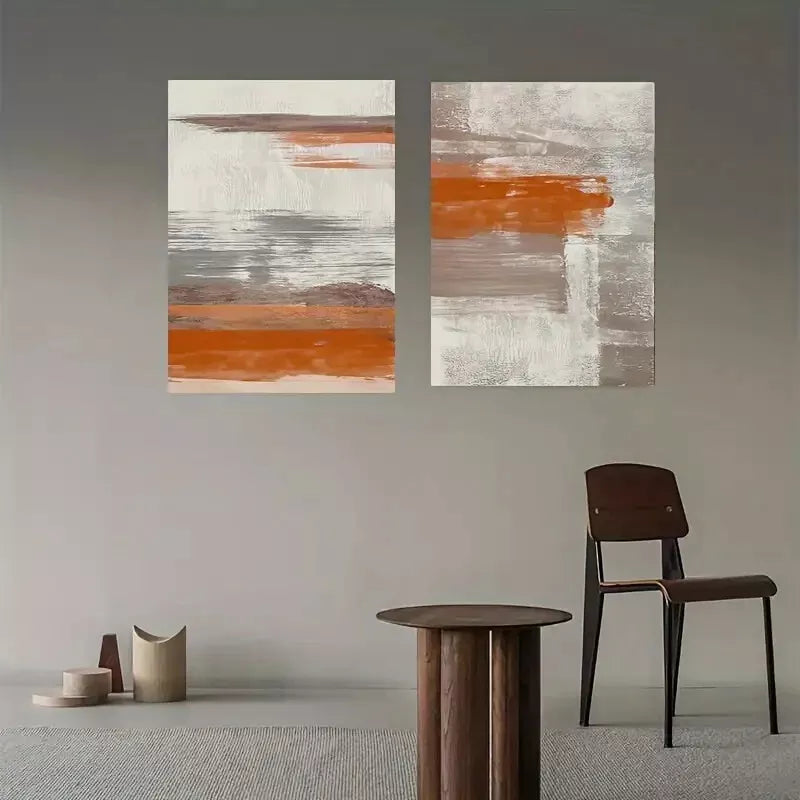 Minimalist Red Geometric Canvas Framed 50x75cm - High Quality Print 100% Australian Made Wall Canvas Ready to Hang