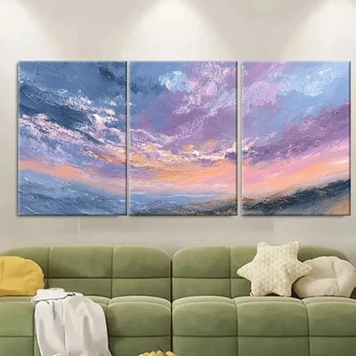 3pcs Sunrise Ocean Landscape Coastal Scene Wall Art Set Canvas Framed 60x90cm - High Quality Print 100% Australian Made Wall Canvas Ready to Hang