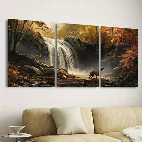 3pcs Serene Autumn Forest Wall Art Set Canvas Unframed - High Quality Print 100% Australian Made Wall Canvas