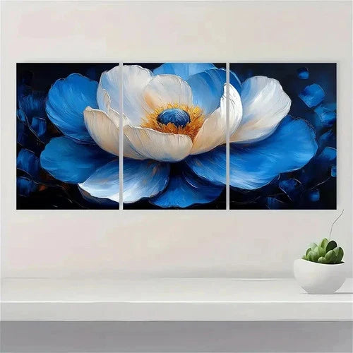 3pcs Wildflower Botanical Floral DT Wall Art Set Canvas Framed 50x70cm - High Quality Print 100% Australian Made Wall Canvas Ready to Hang