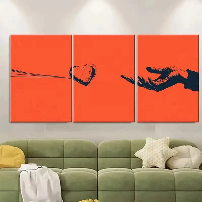 3pcs Fragile Handle with Care Wall Art Set Canvas Framed 40x60cm - High Quality Print 100% Australian Made Wall Canvas Ready to Hang