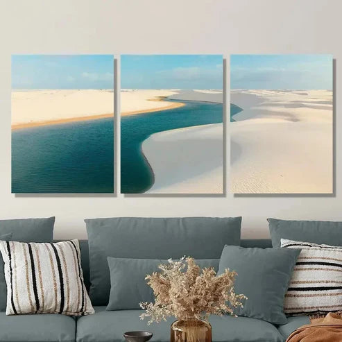 3pcs Brazil's Atlantic Wall Art Set Canvas Unframed - High Quality Print 100% Australian Made Wall Canvas