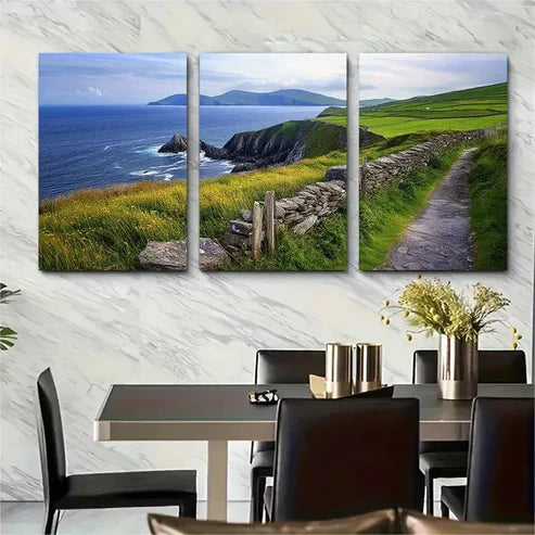3pcs Dingle Peninsula Transform Your Perfect Wall Art Set Canvas Unframed - High Quality Print 100% Australian Made Wall Canvas