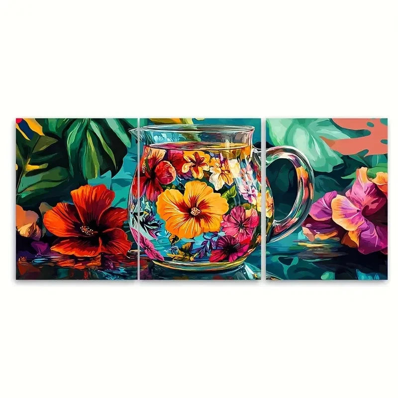 3pcs Jamaica Art JA Wall Art Set Canvas Framed 40x60cm - High Quality Print 100% Australian Made Wall Canvas Ready to Hang