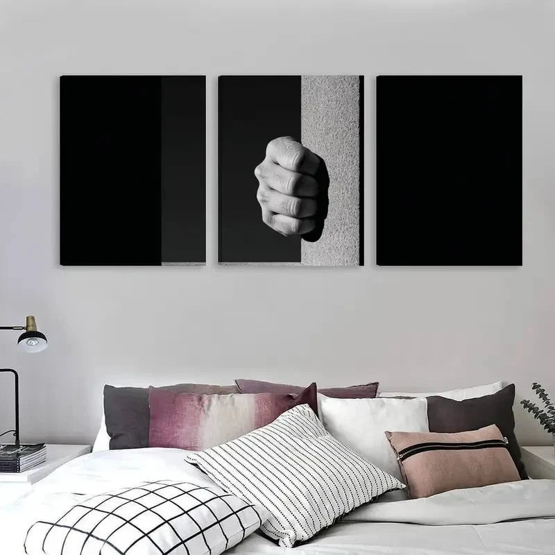 3pcs The Strong Grip Of Desperation Holds Wall Art Set Canvas Framed 60x90cm - High Quality Print 100% Australian Made Wall Canvas Ready to Hang