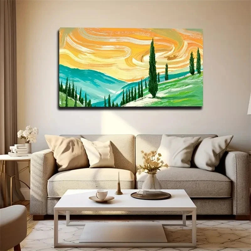 Vibrant Bohemian Wall Art Canvas Office Home Room Framed 120x60cm