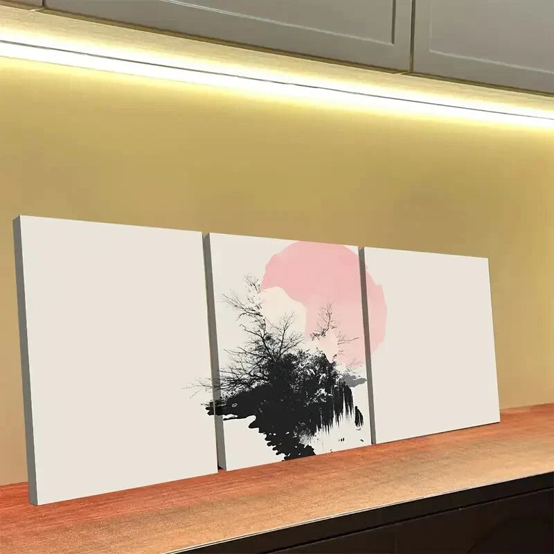 3pcs Gentle Hum of Nature's Heartbeat Wall Art Set Canvas Framed 40x60cm - High Quality Print 100% Australian Made Wall Canvas Ready to Hang