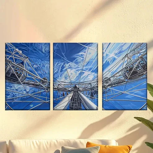 3pcs Colorful and Interesting Sky Wall Art Canvas Unframed - High Quality Print 100% Australian Made Wall Canvas