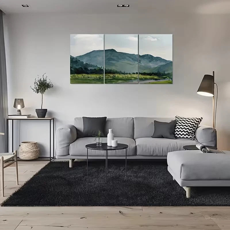 3pcs Scenic Mountain Landscape Wall Art Set Canvas Framed 40x60cm High Quality Print 100% Australian Made Wall Canvas Ready to Hang