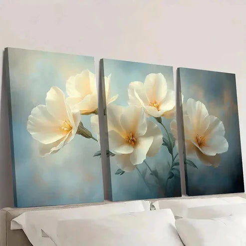3pcs Ruffle Fine Art Girl ER Wall Art Set Canvas Unframed - High Quality Print 100% Australian Made Wall Canvas