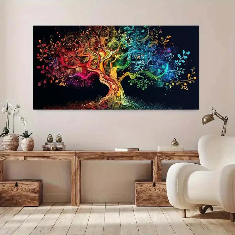 Modern Abstract Digital Accent Wall Art Canvas Office Home Room Framed 120x60cm