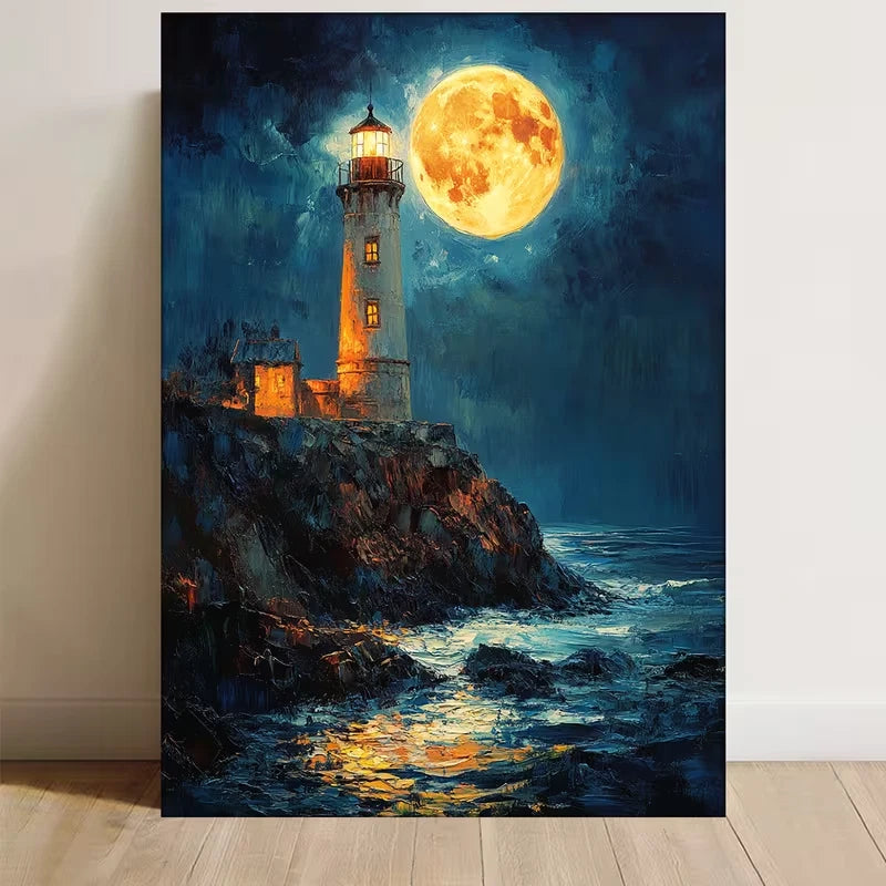 Coastal Nautical Lighthouse Metal Print Ready to Hang