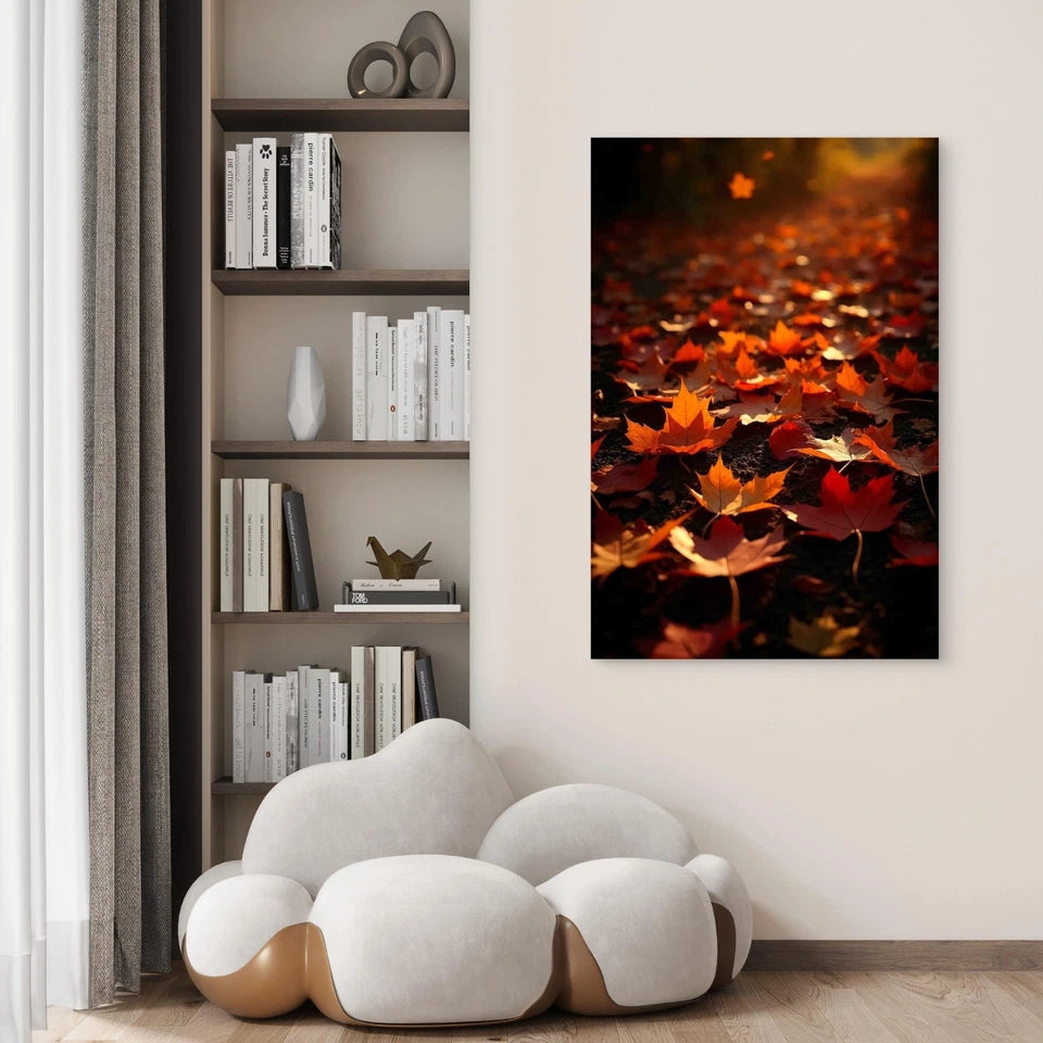 Beautiful Autumn Leaves 40x60cm Metal Print Ready to Hang