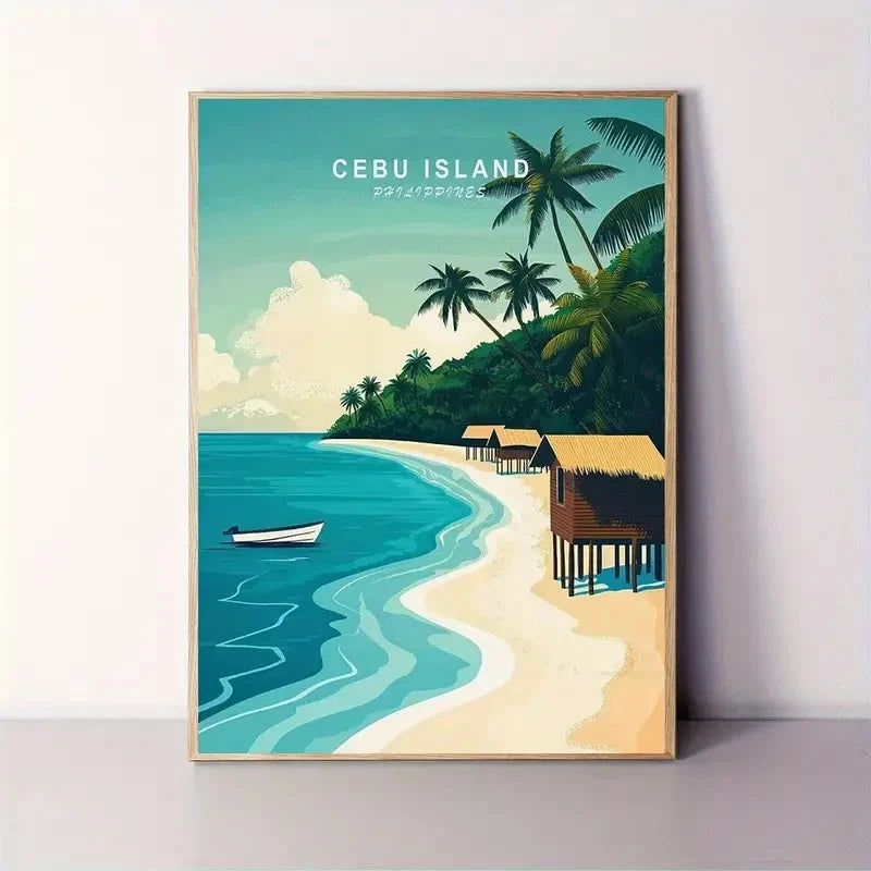 Sunda Island Indonesian Travel Poster Print Wall Art