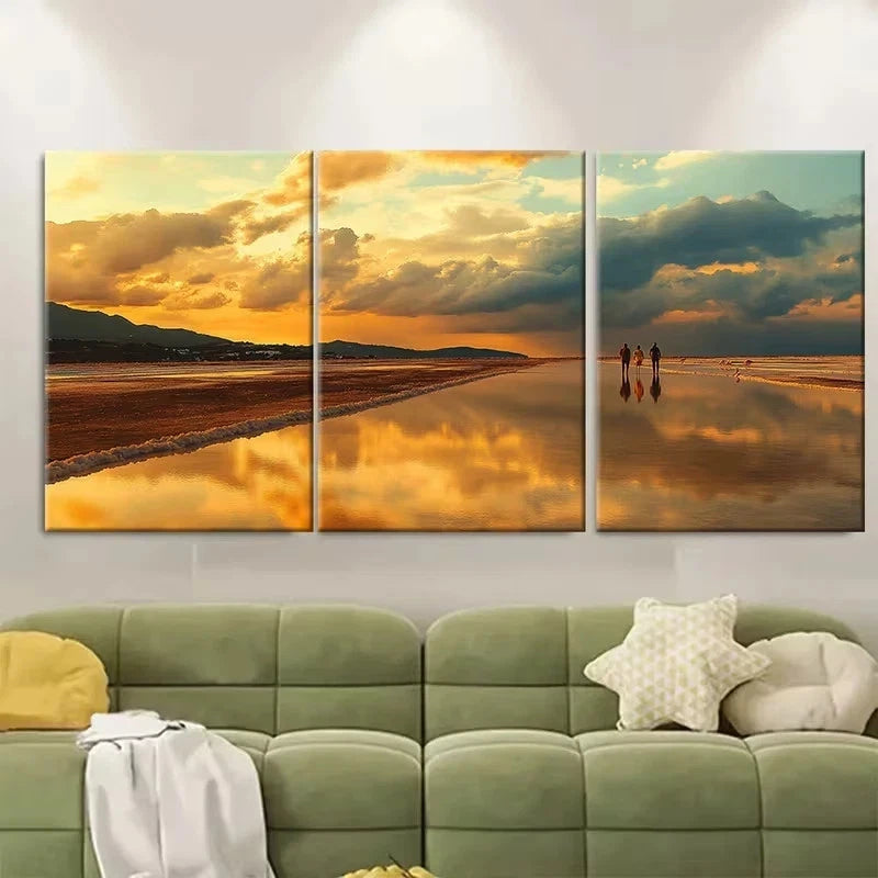3pcs Turneresque atmosphere the Balearic Island Wall Art Set Canvas Framed 40x60cm - High Quality Print 100% Australian Made Wall Canvas Ready to Hang