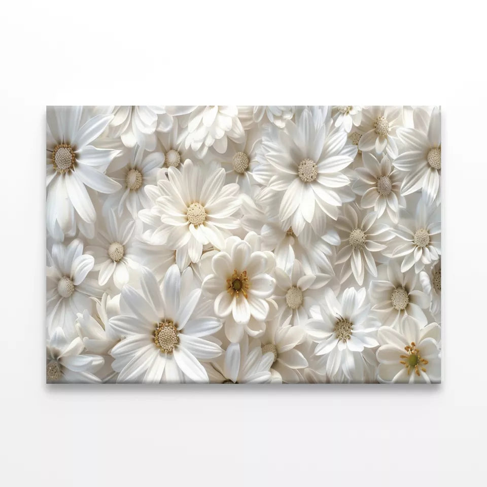 Elegant White Flower Group Wall Art Decor 100% Australian Made
