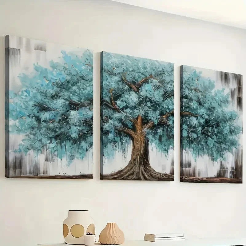 3pcs Tree Of Life Abstract Modern Perfect Wall Art Set Canvas Framed 40x60cm - High Quality Print 100% Australian Made Wall Canvas Ready to Hang