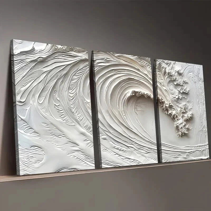 3pcs Modern Wind Abstract Ocean Perfect Wall Art Set Canvas Framed 40x60cm - High Quality Print 100% Australian Made Wall Canvas Ready to Hang